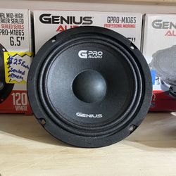 New 6.5” Genius Audio Midrange Loud Speaker  $35 Each