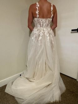Fairy Wedding Dress – Brand New with Tags – Tulle Gown & Sheer Bodice with Lace Applique