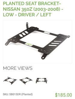 Planted Seat Rail Plate With Seat Belt Buckle. 03-08 350z