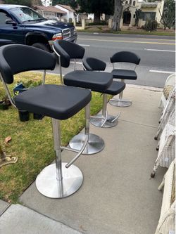 Stainless steal adjustable bar stool