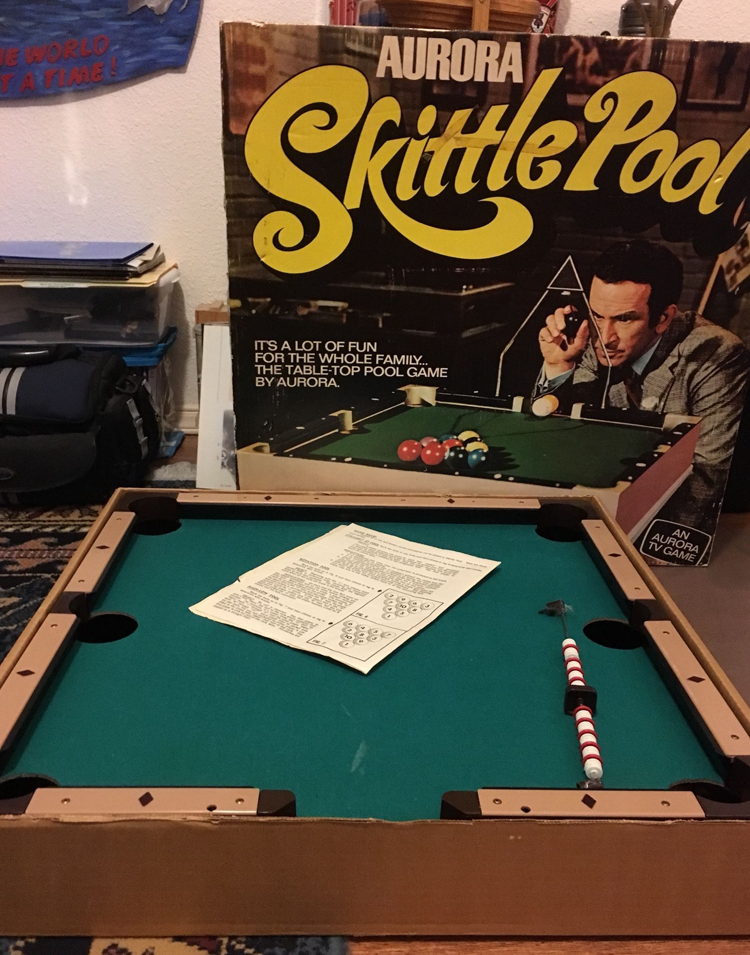 Vintage Skittle Pool by Aurora - Complete! EXCELLENT! Great Family Fun Game