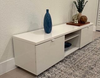 Tv white stand table