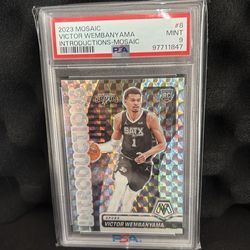 2023 PANINI MOSAIC INTRODUCTIONS | MOSAICVICTOR WEMBANYAMA 8 MINT PSA 9