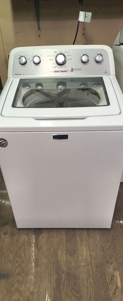 MAYTAG ELITE WHITE TOPLOAD WASHER & KENMORE ELITE WHITE GAS DRYER SET
