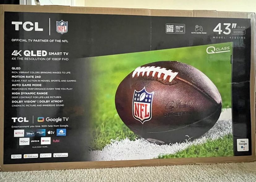 43” TCL Roku Smart TV 4K