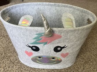 New Unicorn Tote Bin w/ Tags