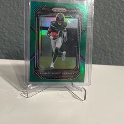 Ahmad “Sauce” Gardner 2022 Panini Prizm Football #341 RC Rookie Green Prizm
