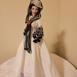 Franklin Mint Porcelain Vintage Doll Scarlett Gone With The Wind