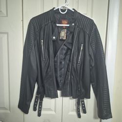 Ladies Biker Jacket Size Xl