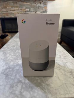 Brand New in Box Google Home Smart Speaker Google Assistant - White and grey