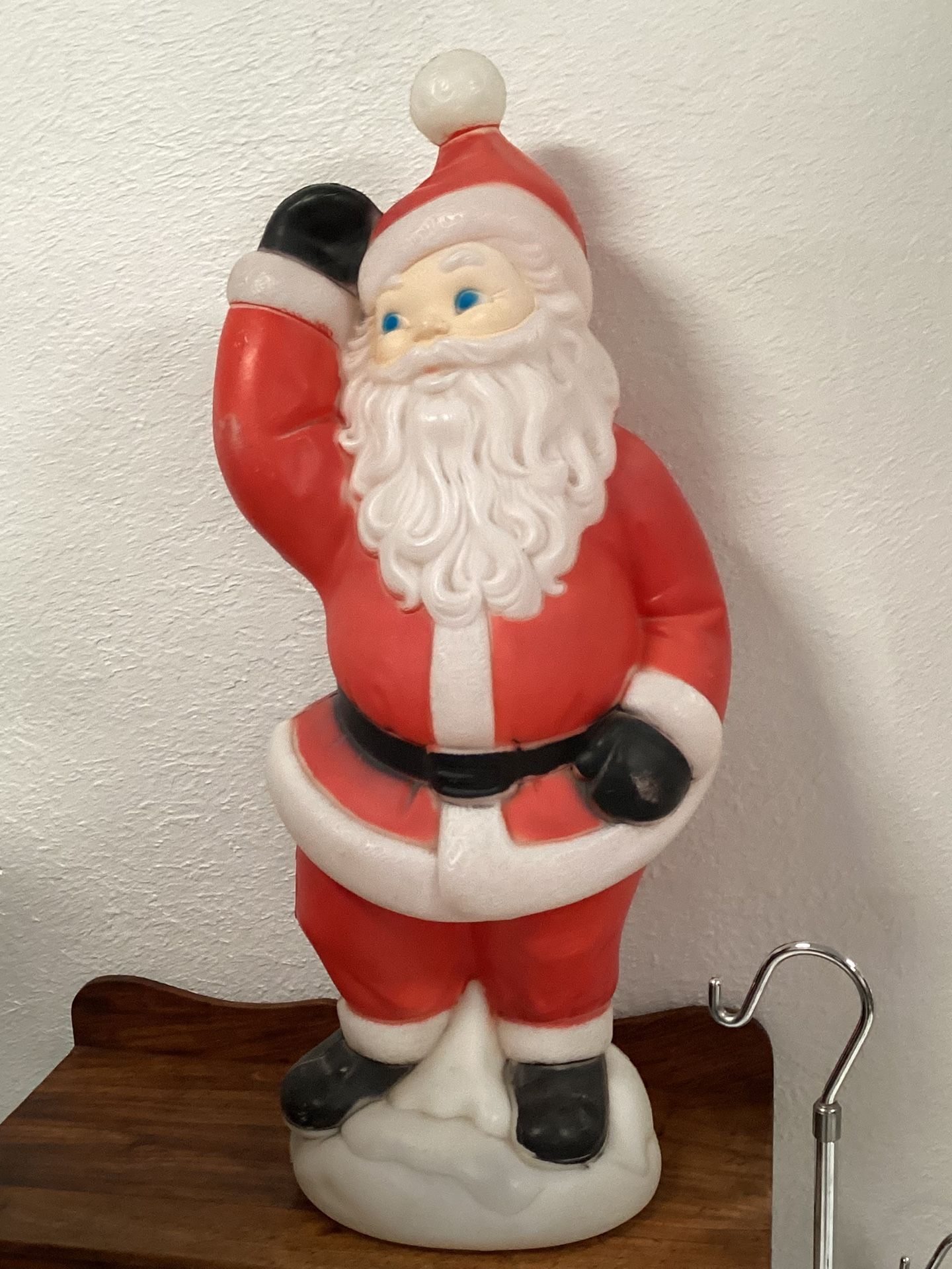 Over 3 Feet Tall.  Vintage  Blow Mold Santa From Probably The 1960s  or 1970s