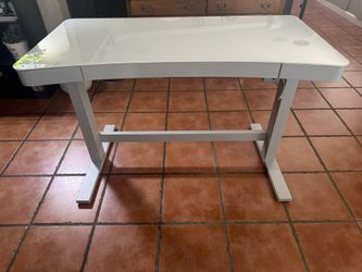Adjustable Height Glass Top Standing Desk