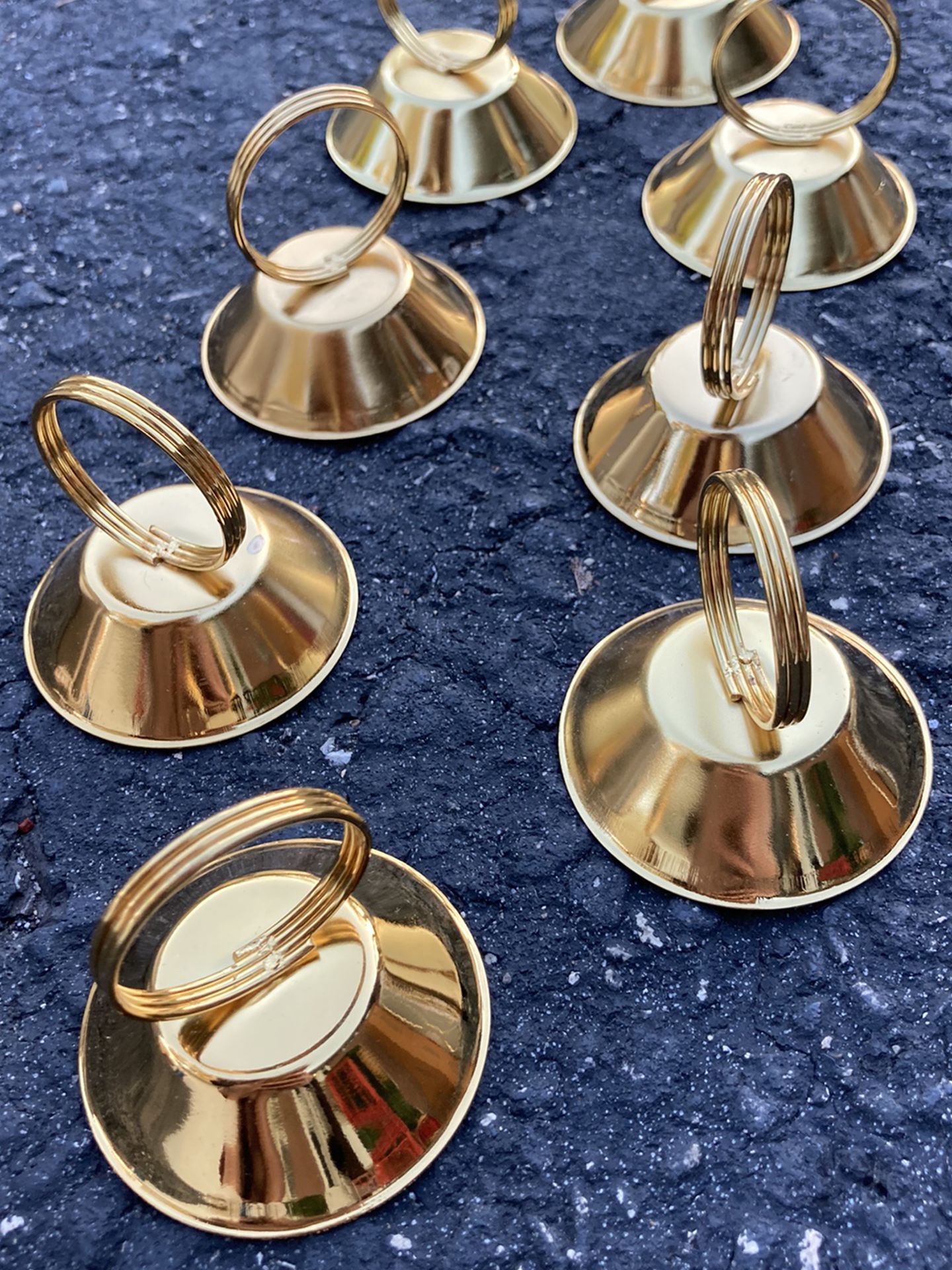 Gold place card holders 