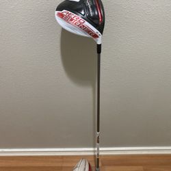 Taylormade Aero Burner driver 9.5 regular ozik white tie stiff flex xl gp grip