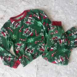 Lumi Stella Festive 2 Piece Fleece Christmas Elf On The Shelf Novelty PJ Set  Size 7 