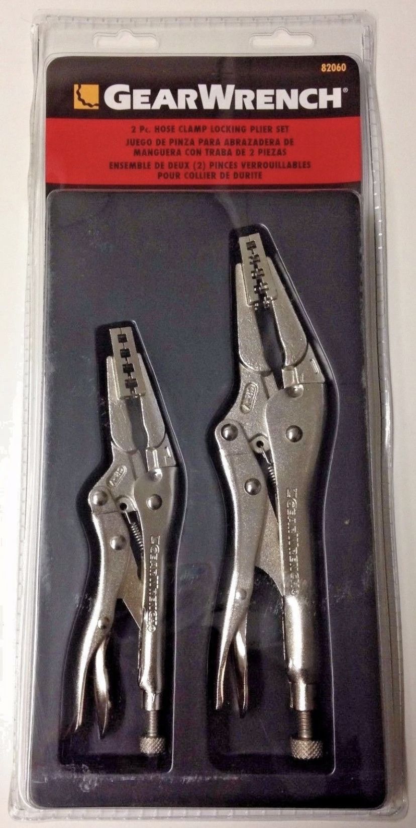 Gearwrench 82060 2 Piece Locking Hose Clamp Pliers Set 7" & 9"