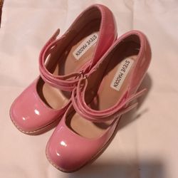 RARE Sydney Sweeney Steve Madden Barbie Pumps (as seen on Cassie in Euphoria) womens size 8M, pink patent leather