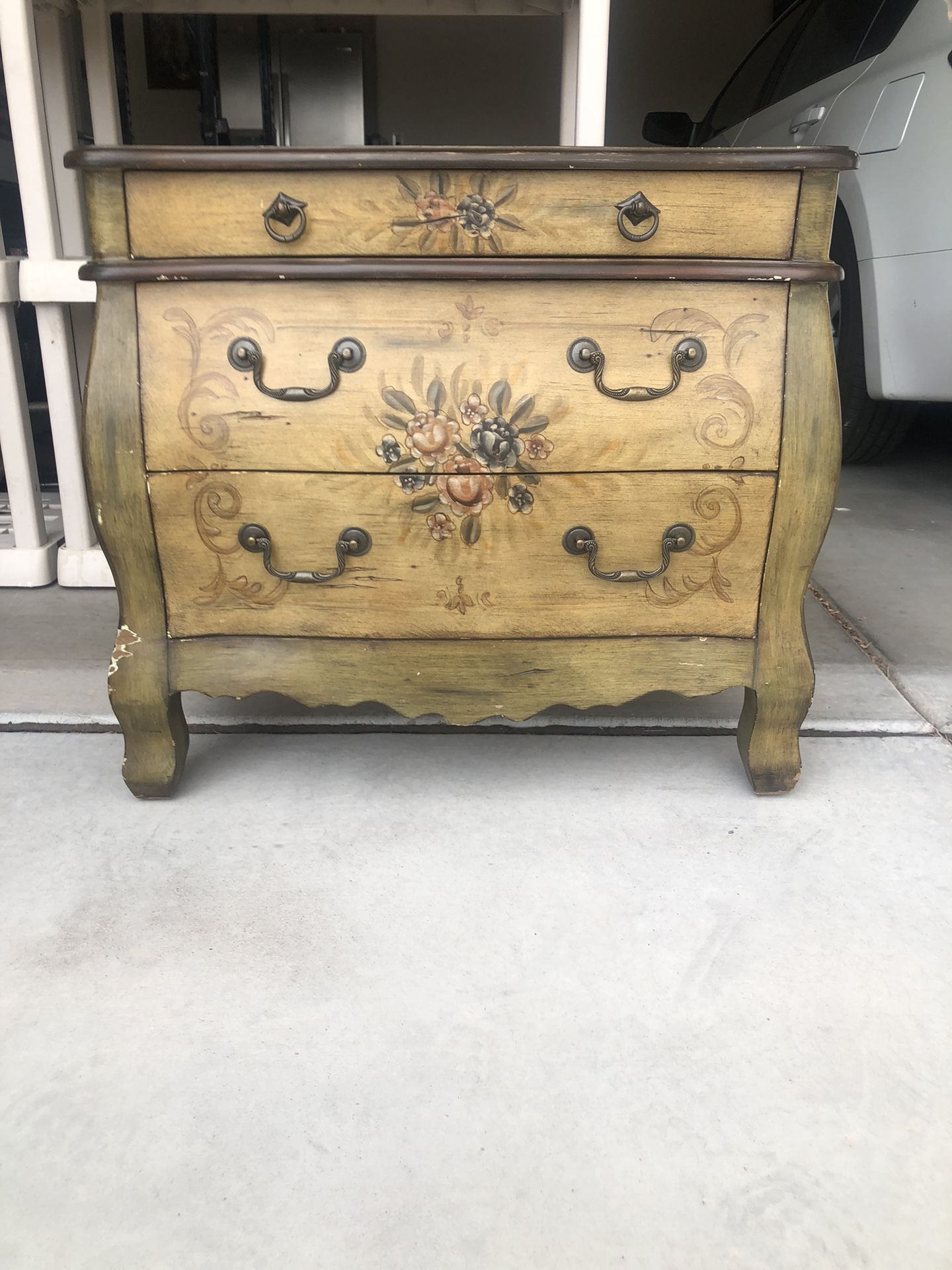Floral Bombay Chest Dresser Or Nightstand