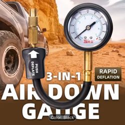 1pc Copper High-Precision Mechanical Tire Pressure Gauge with Deflation Function, Portable Car Tire Pressure Monitoring Tool for Quick Detection, Suit