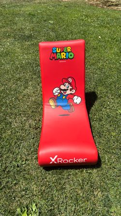 red X Rocker gaming chair featuring Super Mario.