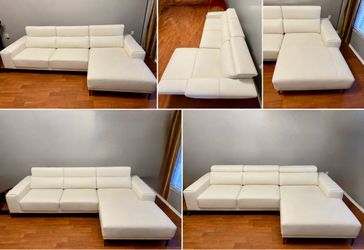 Moving Sale: Zuri Rousso Leather Sectional