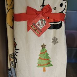 Hello Kitty Christmas Blanket $20