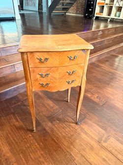 Vintage French 3-Drawer Side Table – Made in France
