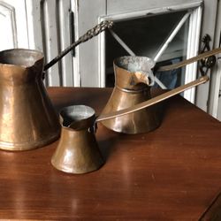 Antique Copper Measuring Cups 