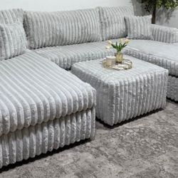 Grey Sectional Couch - Delivery available