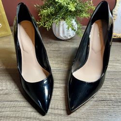 ALDO Black Patent Pointed-toe Pumps