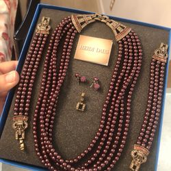 Heidi Daus Art Deco Statement Jewelry Set Available Read Description 