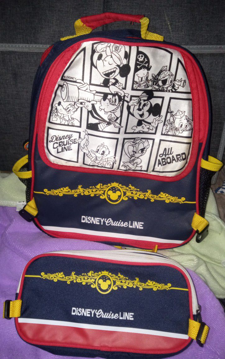 Disney Cruise Line Backpack with small bag

  