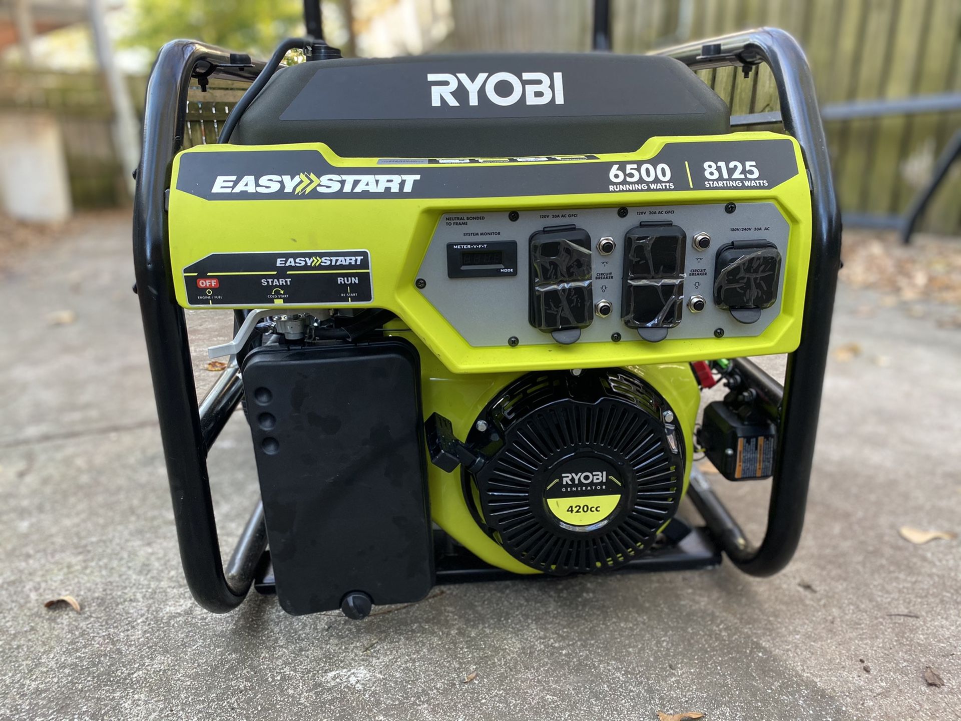 Ryobi 6500 watt generator