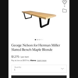 Herman Miller Maple Coffee Table