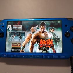 🔥 Modded PSP 3000 Vibrant Blue/Black – Excellent Condition! 🔥
