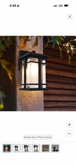 LUTEC Craftsman Style Outdoor LED Wall Lantern – Black LUTEC Craftsman Style Outdoor LED Wall Lantern. Beautiful modern craftsman design with a black