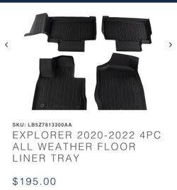 EXPLORER 2020-2022 4PC ALL WEATHER FLOOR LINER TRAY