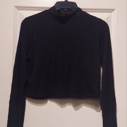 CROP TOP LONG SLEEVE SHIRT ( SPENDEX- SIZE SMALL )