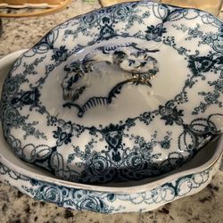 Antique Blue And White Tureen