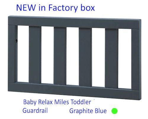 Baby Relax Miles Toddler Guardrail Graphite Blue
