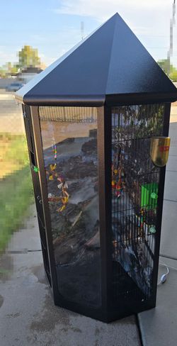 Corner Half Hexagonal Bird Aviary / Enclosure