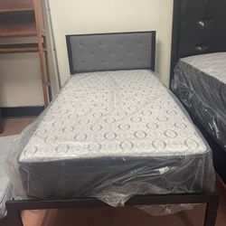 New Twin Size Bed With New Mattress Included 