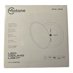 Matane 12” LED Flush Mount Ceiling Light Fixture (6Pack)