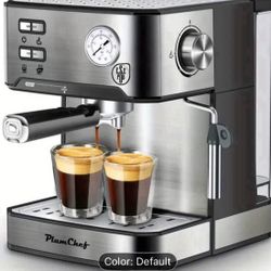 PlumChef Espresso Machine 20 Bar Professional Compact Household Coffee Espresso Maker with Milk Frot
