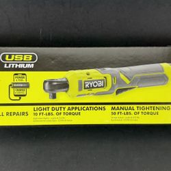 Ryobi 3/8 Electric Ratchet Kit With Battery and Charging Cable - Brand New