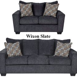 💥HUGE Ashley Furniture Blowout Sale!💥 Brand New Sofa Loveseat Set W/ Accent Pillows Included! $50 Down Takes It Home Today! 