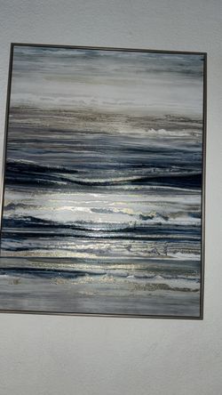 Abstract Ocean Seascape Framed Canvas Wall Art