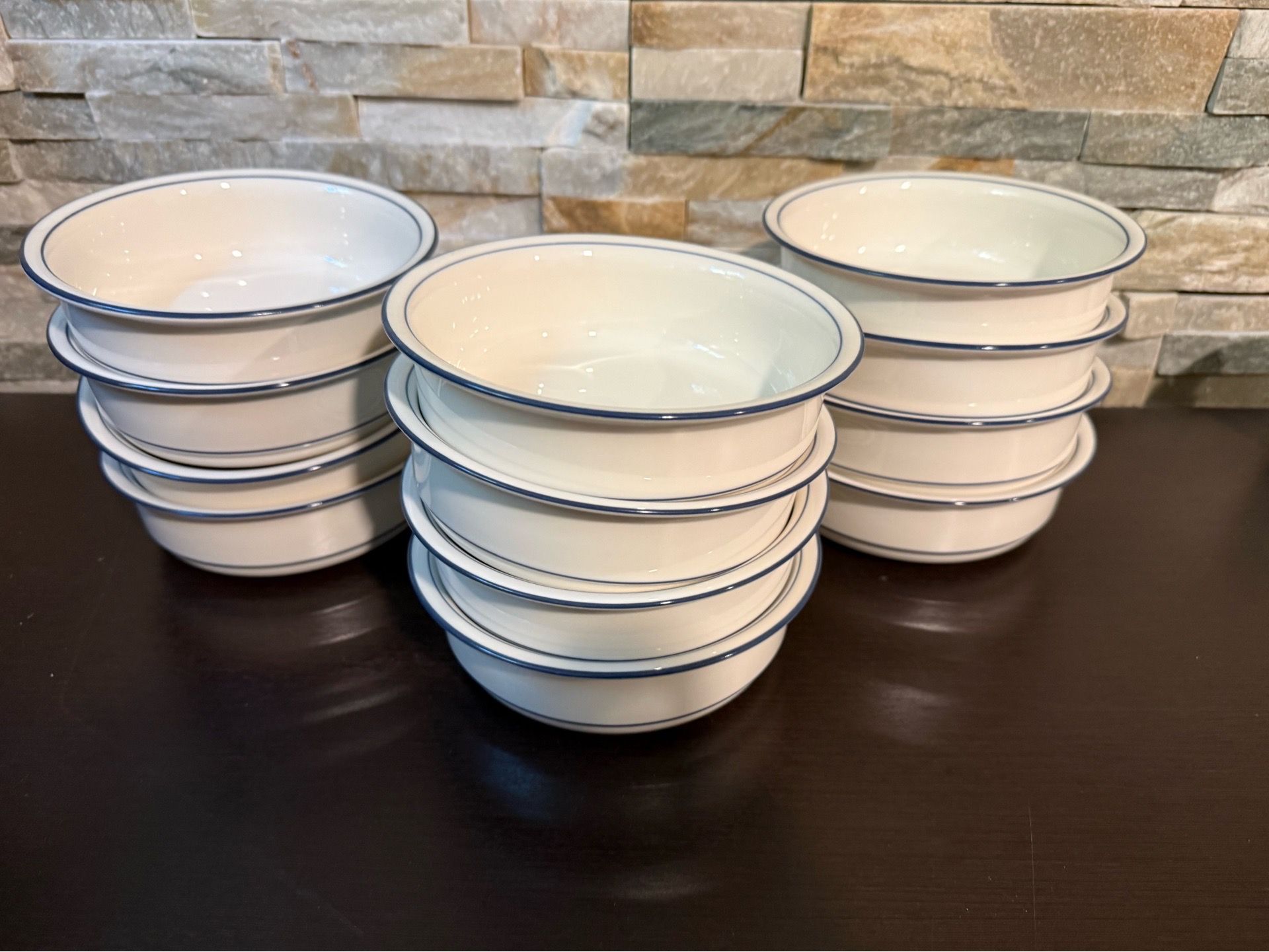 Lenox Blue Pinstripe Chinastone Bowl Qty 12