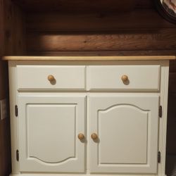 White Shelf Dresser Hutch Cabinet