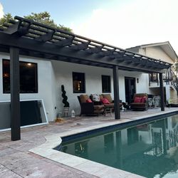 Wood pergola